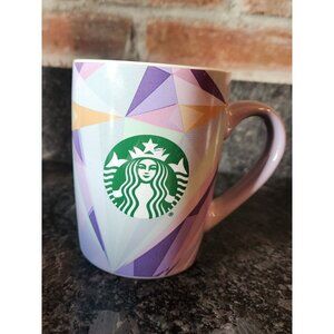 2021 Starbucks Purple- Lavender Geometric Coffee/Tea Mug - 10 oz